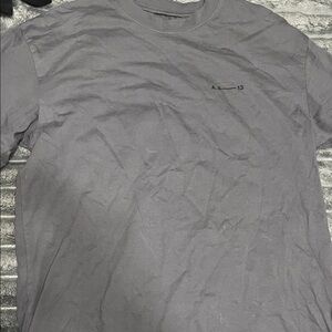 H&M Men's Short Sleeve Crew Neck Tee in Charcoal Gray
